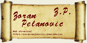 Zoran Pelanović vizit kartica